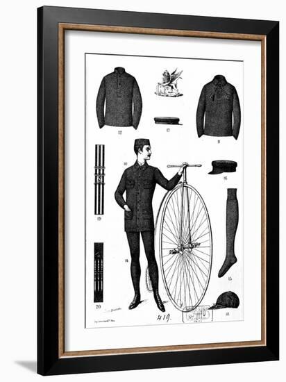 Penny-Farthing Clothing for Men-null-Framed Giclee Print