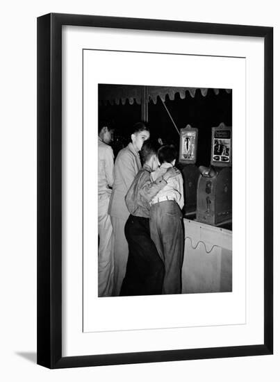 Penny Movies at the South Louisiana State Fair-Russell Lee-Framed Art Print