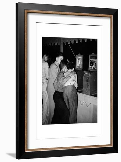 Penny Movies at the South Louisiana State Fair-Russell Lee-Framed Art Print