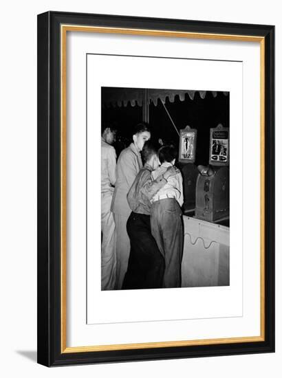 Penny Movies at the South Louisiana State Fair-Russell Lee-Framed Art Print