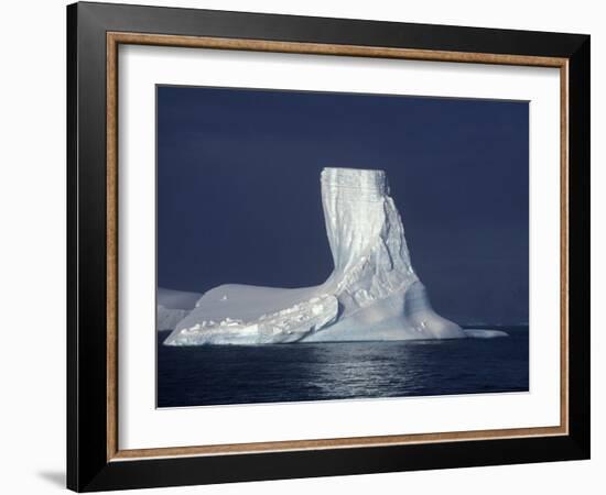 Penola Strait, Pleneau Island, Columnar Iceberg in Evening Light, Antarctica-Allan White-Framed Photographic Print