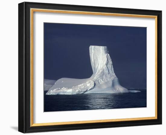 Penola Strait, Pleneau Island, Columnar Iceberg in Evening Light, Antarctica-Allan White-Framed Photographic Print