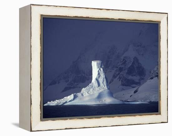 Penola Strait, Pleneau Island, Columnar Iceberg in Evening Light, Antarctica-Allan White-Framed Premier Image Canvas