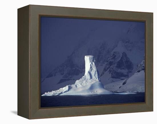 Penola Strait, Pleneau Island, Columnar Iceberg in Evening Light, Antarctica-Allan White-Framed Premier Image Canvas