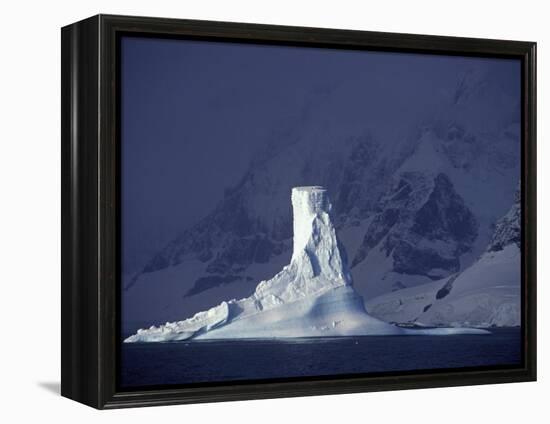 Penola Strait, Pleneau Island, Columnar Iceberg in Evening Light, Antarctica-Allan White-Framed Premier Image Canvas