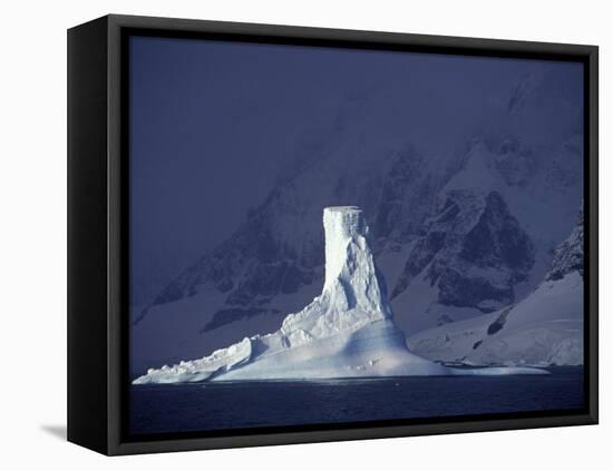 Penola Strait, Pleneau Island, Columnar Iceberg in Evening Light, Antarctica-Allan White-Framed Premier Image Canvas