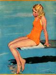 "Sitting on the Diving Board,"August 19, 1933-Penrhyn Stanlaws-Framed Giclee Print