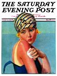 "Sitting on the Diving Board," Saturday Evening Post Cover, August 19, 1933-Penrhyn Stanlaws-Framed Giclee Print