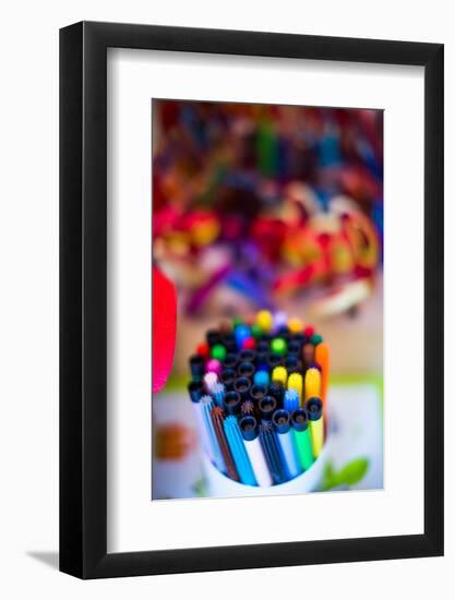 Pens in School, United Kingdom, Europe-John Alexander-Framed Photographic Print