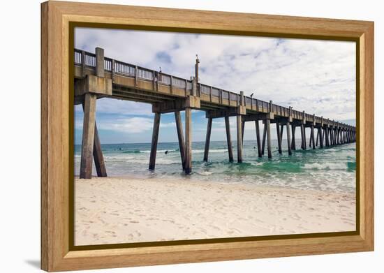 Pensacola Beach Fishing Pier, Florida-forestpath-Framed Premier Image Canvas