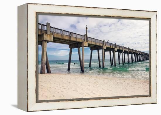 Pensacola Beach Fishing Pier, Florida-forestpath-Framed Premier Image Canvas