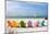 Pensacola Beach, Florida - Colorful Beach Chairs-Lantern Press-Mounted Art Print