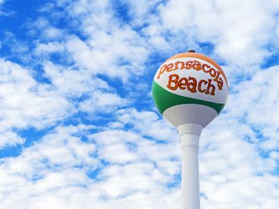 beach ball in water