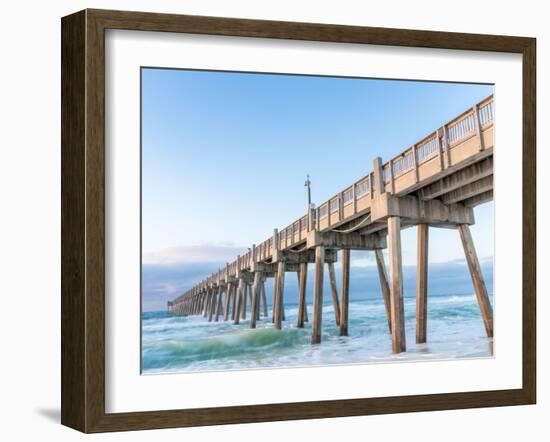 Pensacola Pier at Sunrise-the-brown-market-Framed Photographic Print