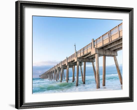 Pensacola Pier at Sunrise-the-brown-market-Framed Photographic Print