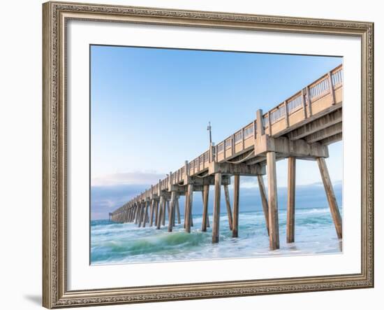 Pensacola Pier at Sunrise-the-brown-market-Framed Photographic Print