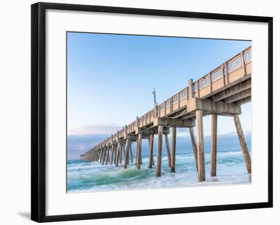 Pensacola Pier at Sunrise-the-brown-market-Framed Photographic Print