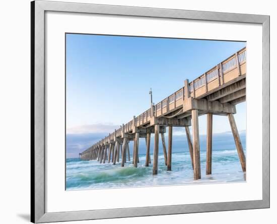 Pensacola Pier at Sunrise-the-brown-market-Framed Photographic Print