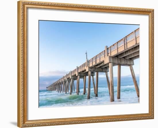 Pensacola Pier at Sunrise-the-brown-market-Framed Photographic Print