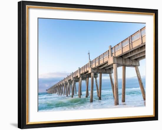 Pensacola Pier at Sunrise-the-brown-market-Framed Photographic Print