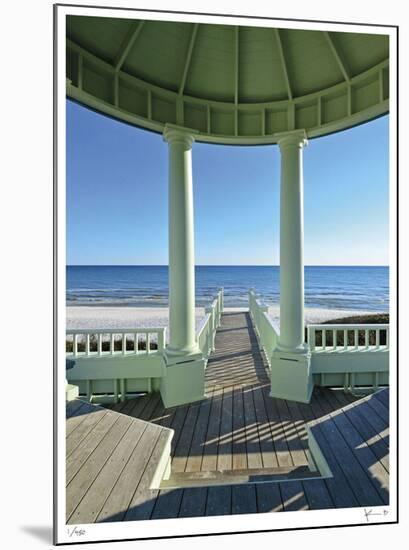 Pensacola St. Beach Pavilion-John Gynell-Mounted Giclee Print