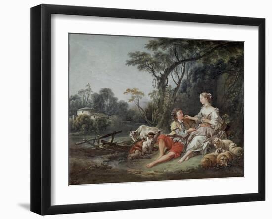 "Pense-t-il aux raisins?", 1747-Francois Boucher-Framed Giclee Print