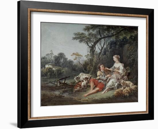 "Pense-t-il aux raisins?", 1747-Francois Boucher-Framed Giclee Print