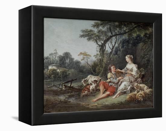 "Pense-t-il aux raisins?", 1747-Francois Boucher-Framed Premier Image Canvas