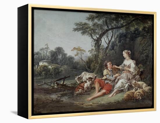 "Pense-t-il aux raisins?", 1747-Francois Boucher-Framed Premier Image Canvas