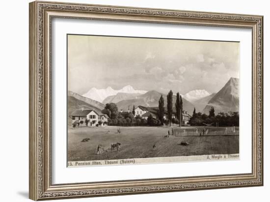 Pension Liten, Thun, Switzerland, 1885-J Moegle-Framed Giclee Print