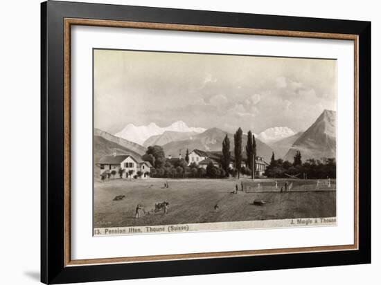 Pension Liten, Thun, Switzerland, 1885-J Moegle-Framed Giclee Print