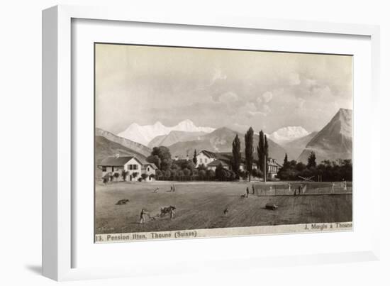 Pension Liten, Thun, Switzerland, 1885-J Moegle-Framed Giclee Print