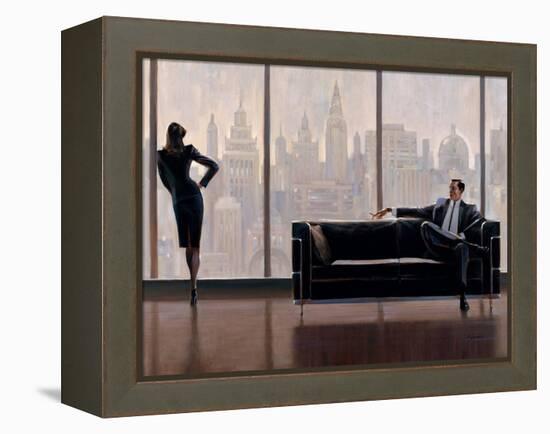 Pensive New York-Brent Lynch-Framed Stretched Canvas