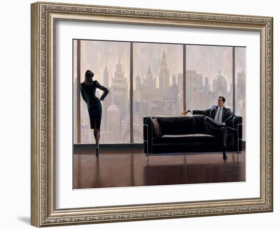 Pensive New York-Brent Lynch-Framed Art Print