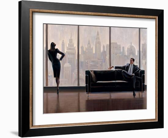 Pensive New York-Brent Lynch-Framed Art Print