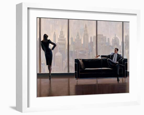 Pensive New York-Brent Lynch-Framed Art Print