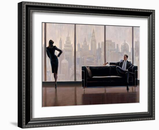 Pensive New York-Brent Lynch-Framed Art Print