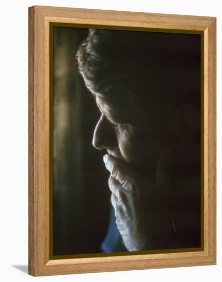 Pensive Portrait of Robert F. Kennedy-Bill Eppridge-Framed Premier Image Canvas