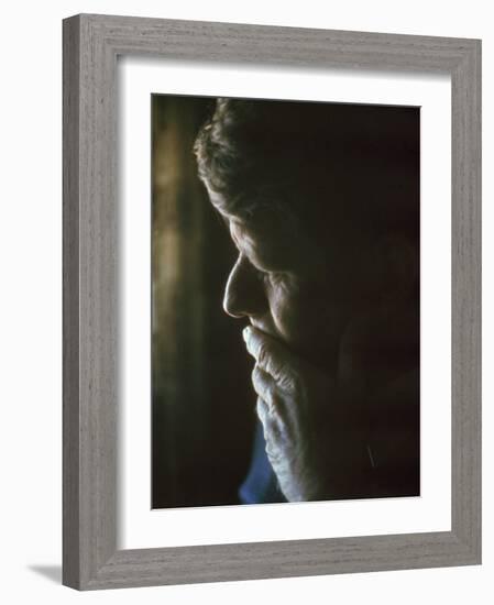 Pensive Portrait of Robert F. Kennedy-Bill Eppridge-Framed Photographic Print