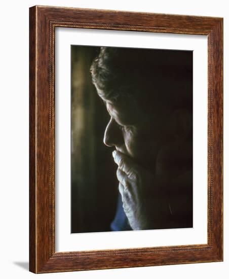 Pensive Portrait of Robert F. Kennedy-Bill Eppridge-Framed Photographic Print