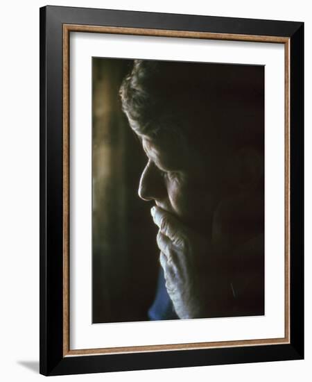 Pensive Portrait of Robert F. Kennedy-Bill Eppridge-Framed Photographic Print