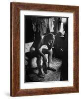 Pensive Portrait of Young African American Alone in His Room from Youth Essay-Gordon Parks-Framed Photographic Print