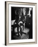 Pensive Portrait of Young African American Alone in His Room from Youth Essay-Gordon Parks-Framed Photographic Print