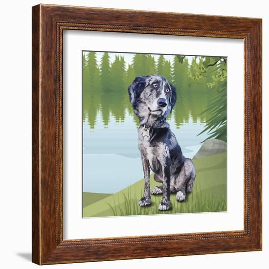 Pensive Puppy-Kim Curinga-Framed Art Print