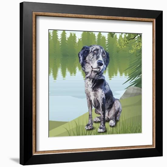 Pensive Puppy-Kim Curinga-Framed Art Print