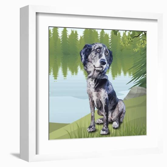 Pensive Puppy-Kim Curinga-Framed Art Print