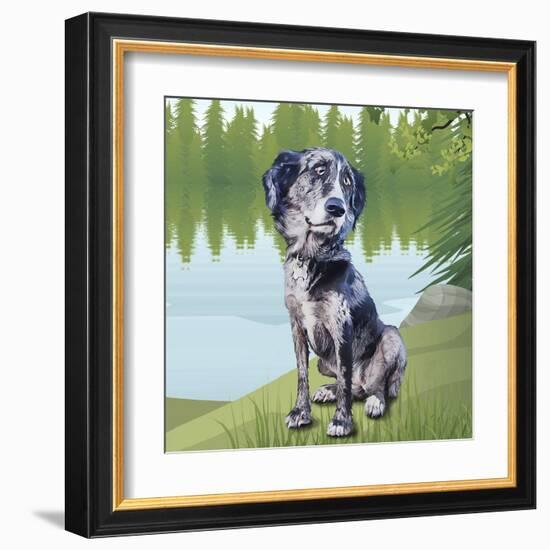 Pensive Puppy-Kim Curinga-Framed Art Print