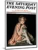 "Pensive Woman," Saturday Evening Post Cover, February 9, 1924-Pearl L. Hill-Mounted Giclee Print