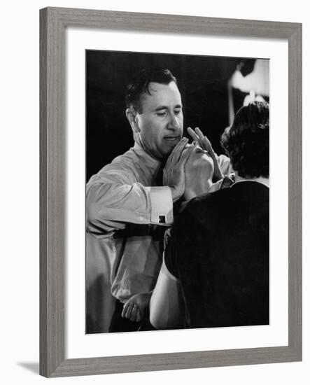 Pentecostal Evangelist Oral Roberts Practicing Faith Healing on Sick Child in Tent-Carl Mydans-Framed Premium Photographic Print