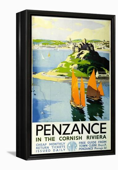 Penzance in the Cornish Riviera, c.1935-Frank Sherwin-Framed Premier Image Canvas